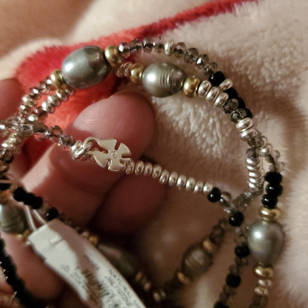 Lucky Brand Bracelet Set of 3 with Pearls NWT - Picture 4 of 4
